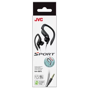 JVC HA-EB75 Sports con filo nero, con filo, 16 - 20000 Hz, musica, 21.1 g, cuffie, nero