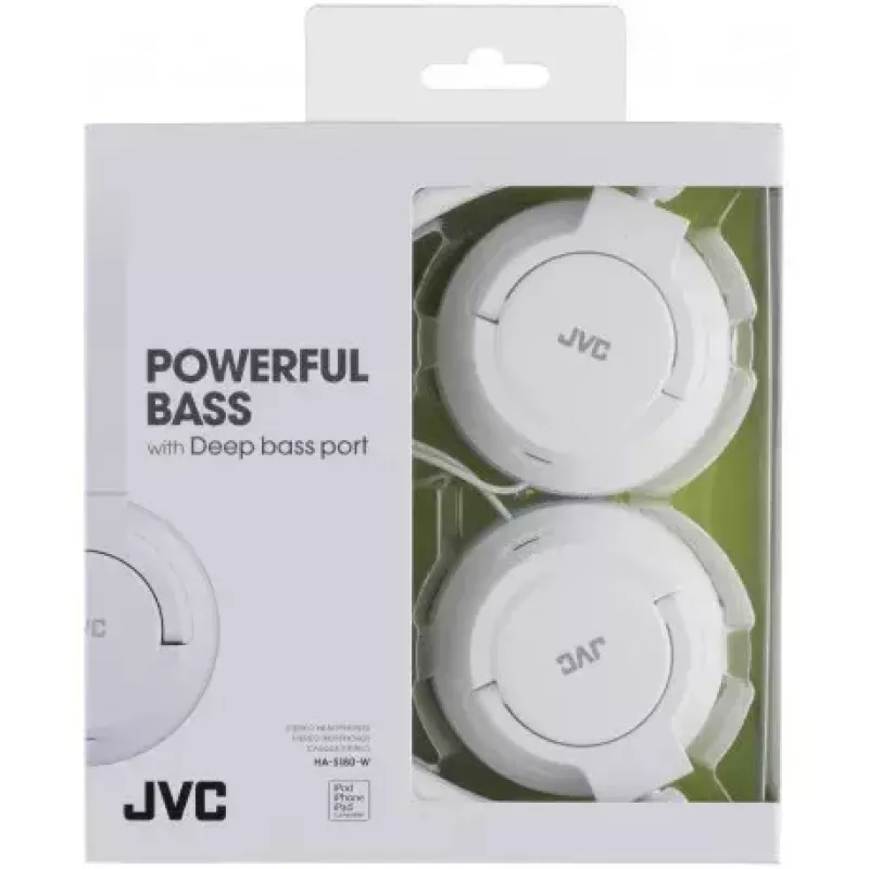JVC HA-S180-W-E Cuffie/Headset con filo a fascia musicale bianche