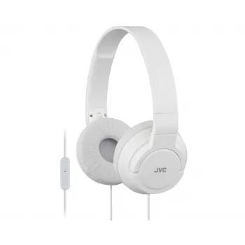JVC HA-SR185-W-E Cuffie leggere, con filo, 10 - 22000 Hz, chiamate/musica, 108 g, headset, bianche