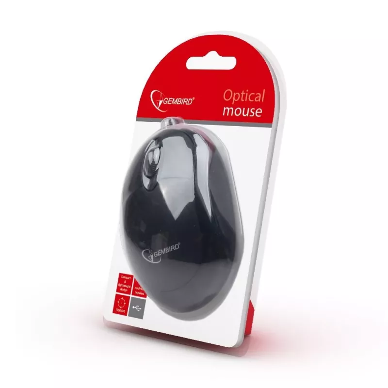 GEMBIRD mouse ottico MUS-U-01 - 3 tasti con rotella USB nero