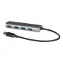 Hub USB i-tec Metal Superspeed USB 3.0 hub 4 porte 5000 Mbit/s grigio