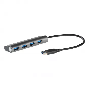 Hub USB i-tec Metal Superspeed USB 3.0 hub 4 porte 5000 Mbit/s grigio