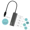 Hub USB i-tec Metal Superspeed USB 3.0 hub 4 porte 5000 Mbit/s grigio