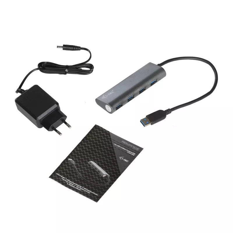 Hub USB i-tec Metal Superspeed USB 3.0 hub 4 porte 5000 Mbit/s grigio