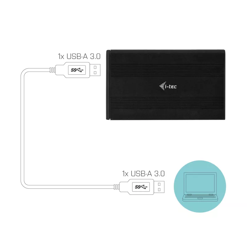 Case per HDD/SSD i-tec Advance MySafe AluBasic 2.5 inch USB 3.0