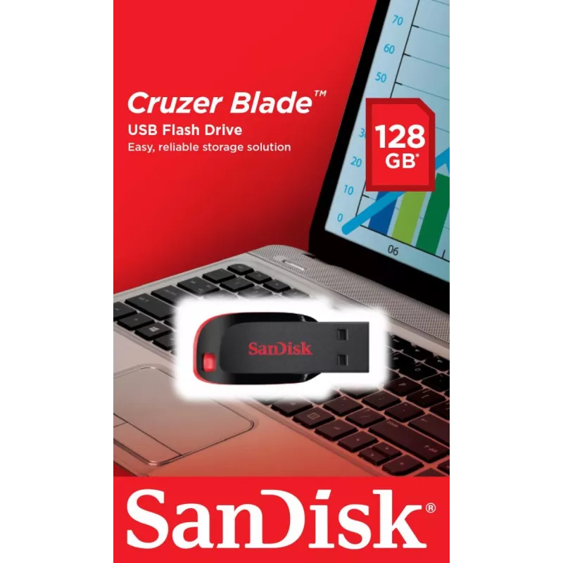 WESTERN DIGITAL SanDisk Cruzer Blade - Chiavetta USB 128 GB - USB 2.0