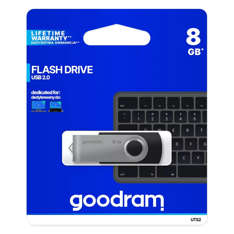 Chiavetta USB Goodram UTS2 8 GB USB Type-A 2.0 nero