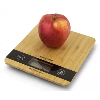 Bilancia da cucina elettronica ESPERANZA EKS005 — capacità 5 kg, precisione 1 g, piattaforma in bambù