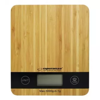 Bilancia da cucina elettronica ESPERANZA EKS005 — capacità 5 kg, precisione 1 g, piattaforma in bambù