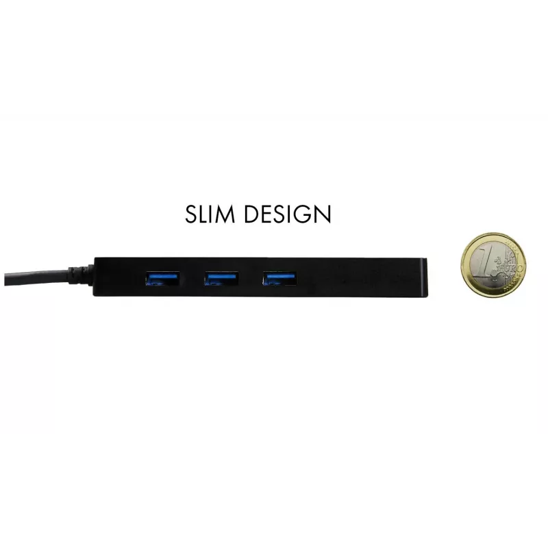 i-tec Advance HUB USB 3.0 slim 3 porte adattatore Gigabit Ethernet nero