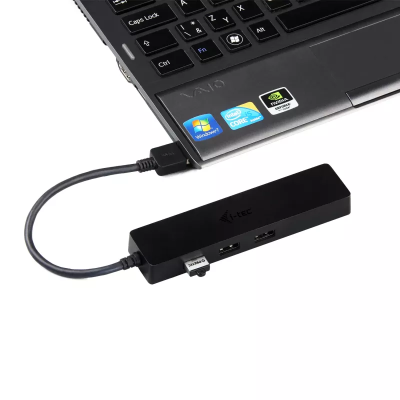 i-tec Advance HUB USB 3.0 slim 3 porte adattatore Gigabit Ethernet nero