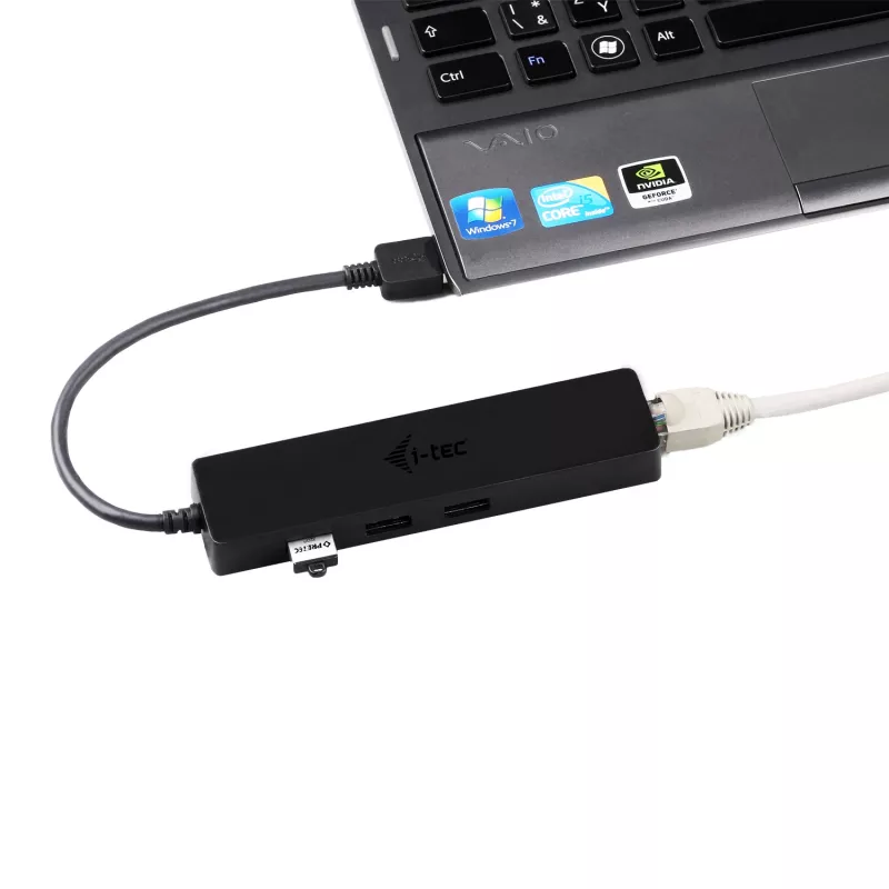 i-tec Advance HUB USB 3.0 slim 3 porte adattatore Gigabit Ethernet nero