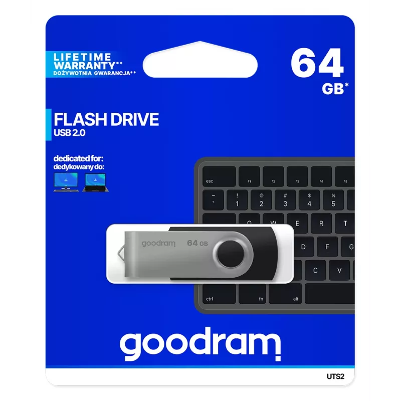 Goodram UTS2 Chiavetta USB 64 GB USB Type-A 2.0 nero
