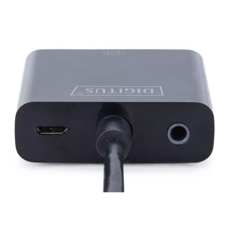Adattatore convertitore DIGITUS HDMI a VGA Type-A - connettore VGA (D-Sub), jack audio da 3,5 mm, nero