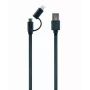 Cavo combinato di ricarica GEMBIRD USB a Apple Lightning e Micro-USB 1 m - nero