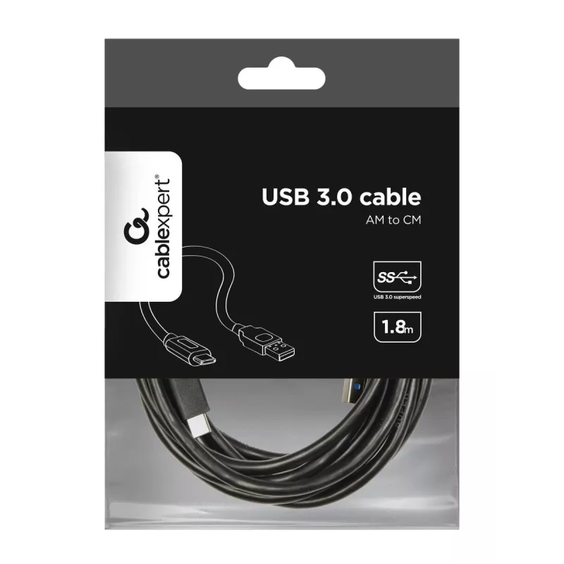 Cavo USB Gembird CCP-USB3-AMCM-6 USB 3.2 Gen 1 (USB-C a USB-A) 1,8 m nero