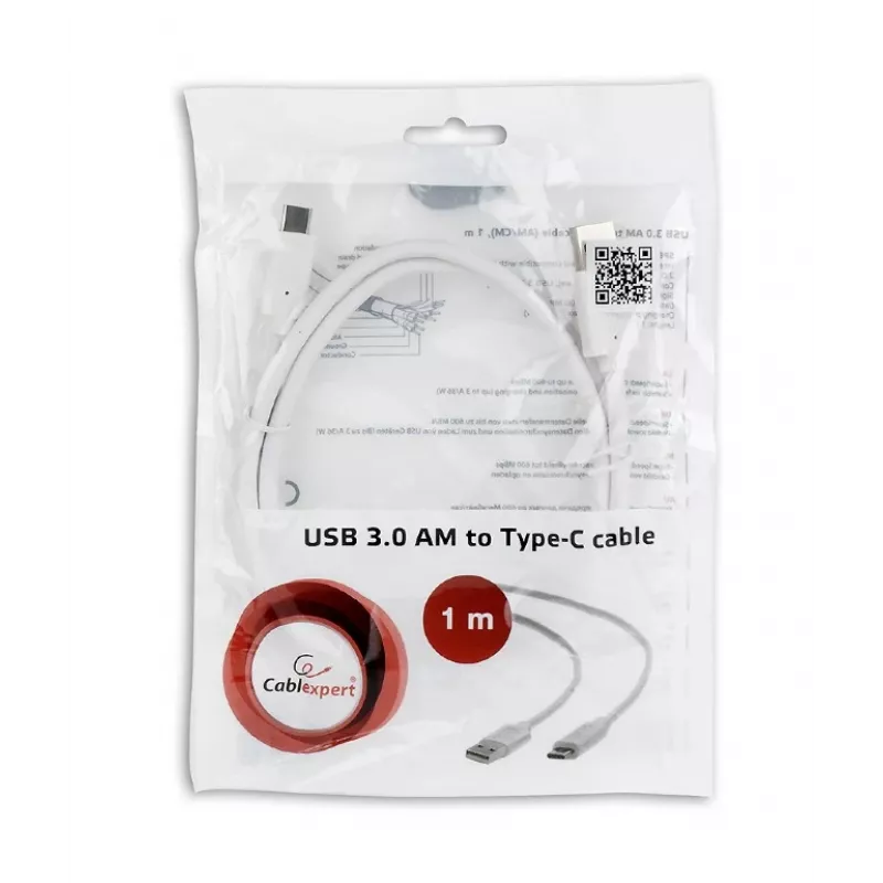 Cavo GEMBIRD USB 3.0 AM a Type-C (AM/CM) 1 m - bianco