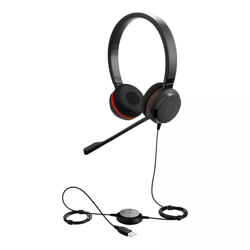 Jabra Evolve 30 II MS Stereo 5399-823-309 cuffie con microfono on-ear cablate, USB-A + jack da 3,5 mm, certificate Microsoft