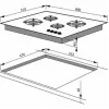 Amica PG6411SR piano cottura a gas da incasso, 4 zone, controllo meccanico