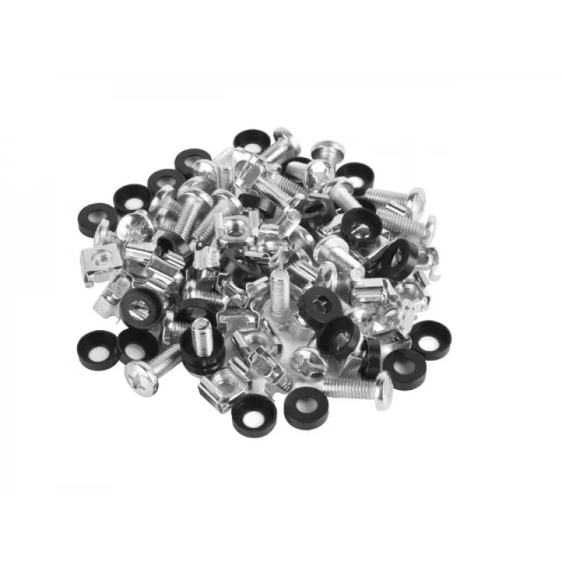 Kit di montaggio LANBERG AK-1302-S — acciaio inox, 50 pezzi, include gabbie e viti