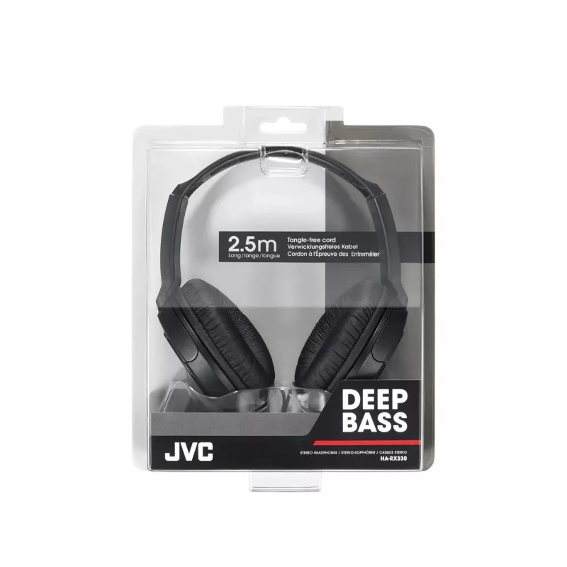 JVC HA-RX330-E cuffie con filo fascia musicale nero