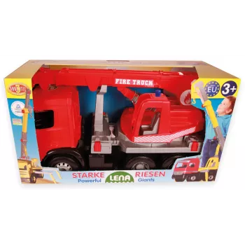 LENA GIGA TRUCKS Camion antincendio con gru Arocs, modello camion con gru, 3 anno/i, nero, grigio, rosso