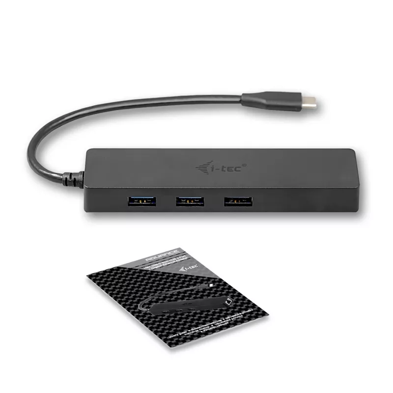 i-tec Advance hub passivo sottile USB-C 3 porte + adattatore Gigabit Ethernet
