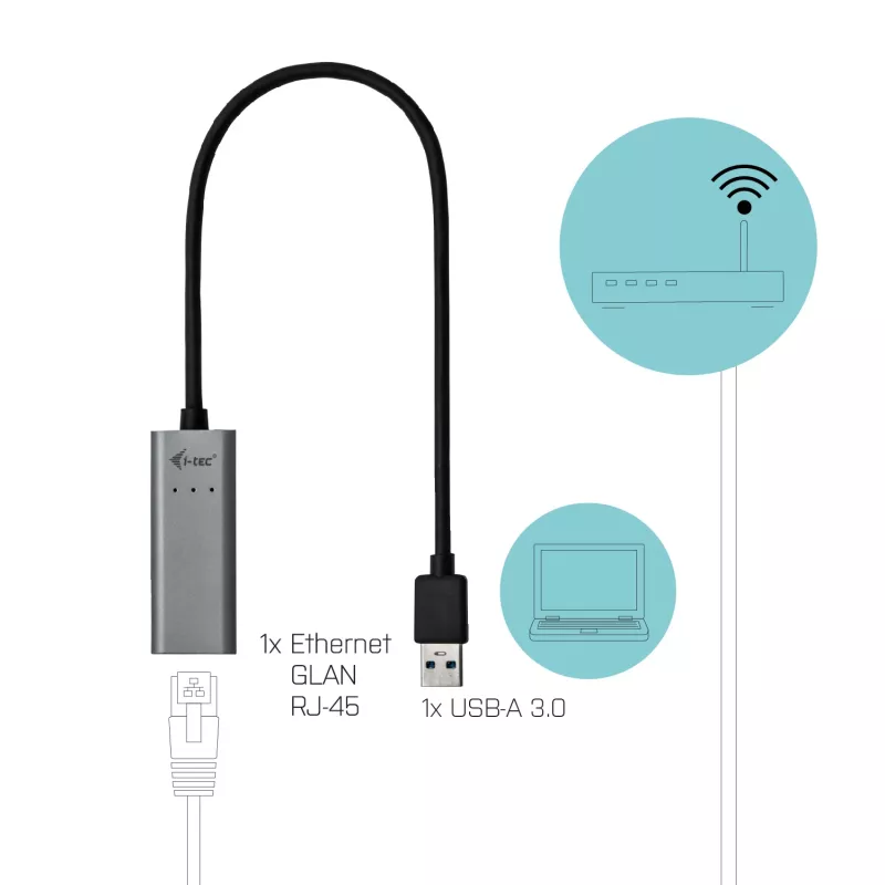 Adattatore Ethernet i-tec Metal USB 3.0 U3METALGLAN