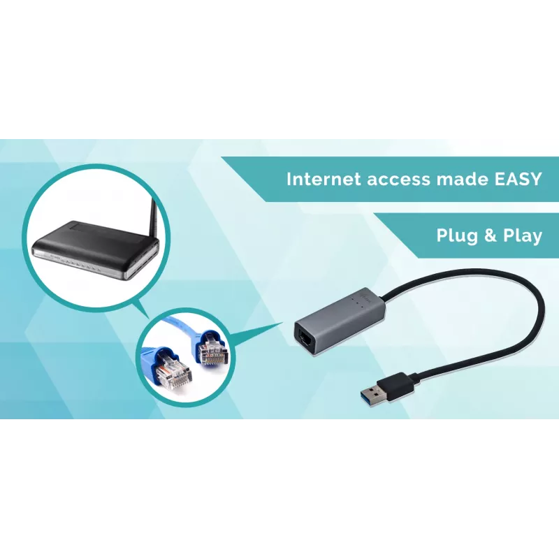 Adattatore Ethernet i-tec Metal USB 3.0 U3METALGLAN