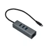 i-tec Metal hub USB-C 3 porte + adattatore Gigabit Ethernet