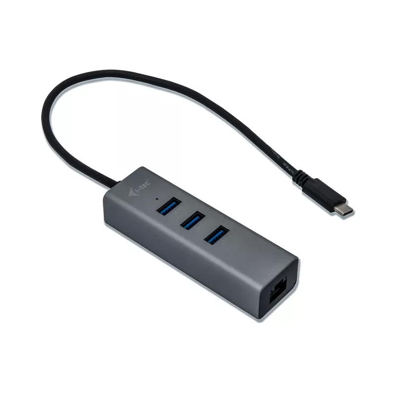 i-tec Metal hub USB-C 3 porte + adattatore Gigabit Ethernet