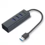 i-tec Metal hub USB 3.0 3 porte + adattatore Gigabit Ethernet