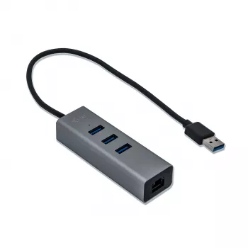 i-tec Metal hub USB 3.0 3 porte + adattatore Gigabit Ethernet