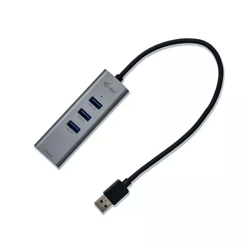 i-tec Metal hub USB 3.0 3 porte + adattatore Gigabit Ethernet