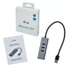 i-tec Metal hub USB 3.0 3 porte + adattatore Gigabit Ethernet