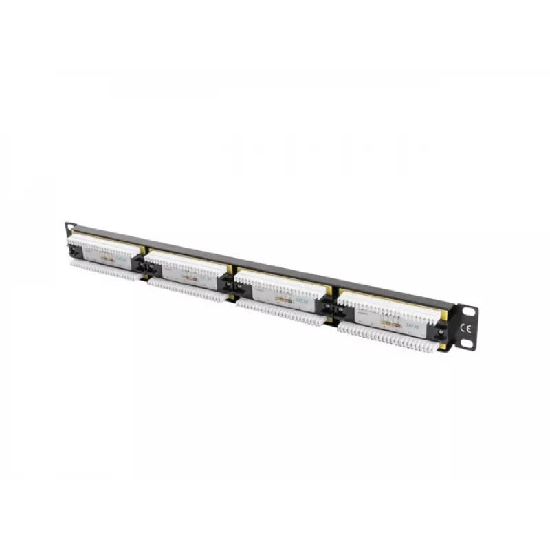 Lanberg PPU5-1024-B pannello di permutazione, 24 porte, 1U, 19 pollici, Cat5e UTP, in metallo, nero