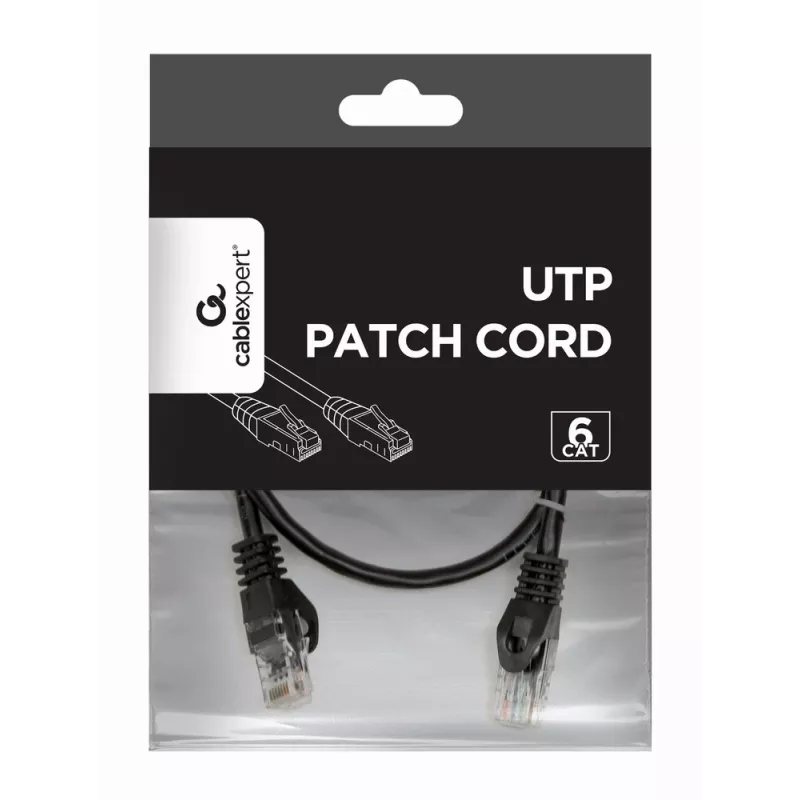 Cavo di rete Gembird PP6U-0.5M nero Cat6 U/UTP