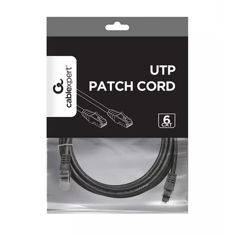 Cavo di rete Gembird PP6U-3M/BK RJ-45 Cat6 3 m nero