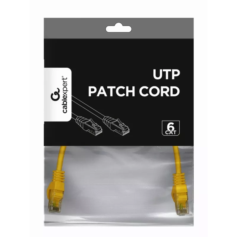 Cavo di rete Gembird Cat6 U/UTP 0,25 m RJ-45 giallo