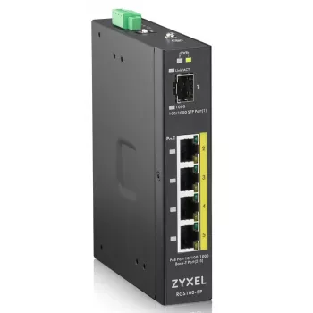 Zyxel RGS100-5P unmanaged L2 Gigabit Ethernet (10/100/1000) Power over Ethernet (PoE) nero