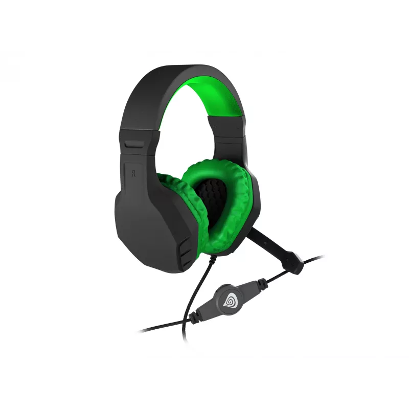 GENESIS Argon 200 headset cuffie gaming con cavo nero, verde