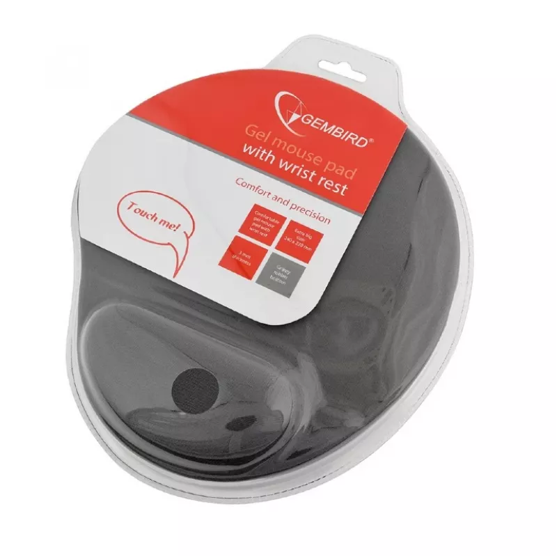 Tappetino per mouse GEMBIRD con poggiapolsi in gel grigio