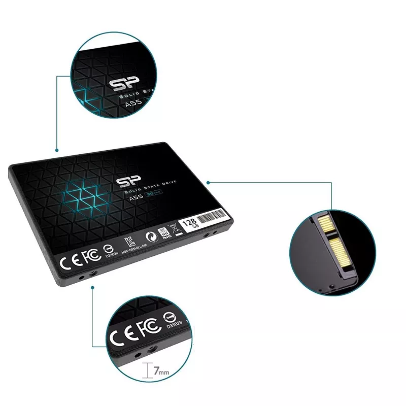 SILICON POWER SSD - A55 - 128GB - 2,5 pollici - SATA III Slc