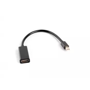 Adattatore cavo video LANBERG Mini DisplayPort (connettore maschio) su HDMI Type-A (connettore femmina), 0,2 m, 1920x1200 @60Hz, DisplayPort 1.2, nero