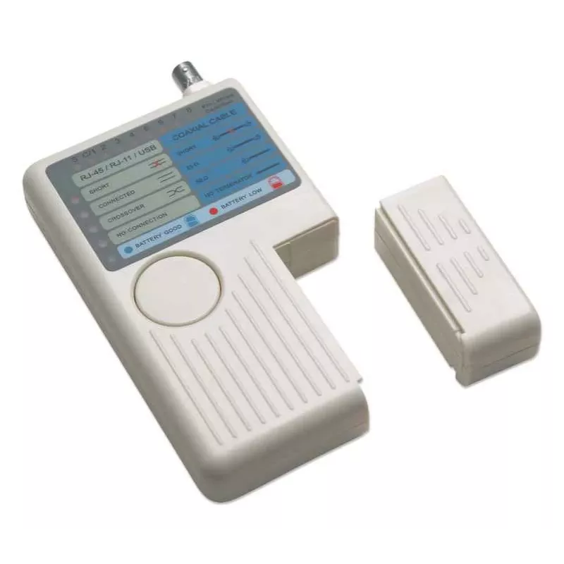 Intellinet tester cavi 4-in-1, RJ-11, RJ-45, USB e BNC, test con un pulsante