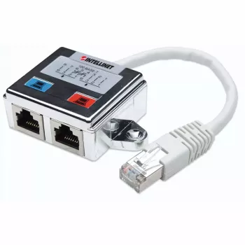 Intellinet distributore modulare a 2 porte, Cat5e, FTP, consente la condivisione di un cavo di rete Cat5e tramite due porte RJ45