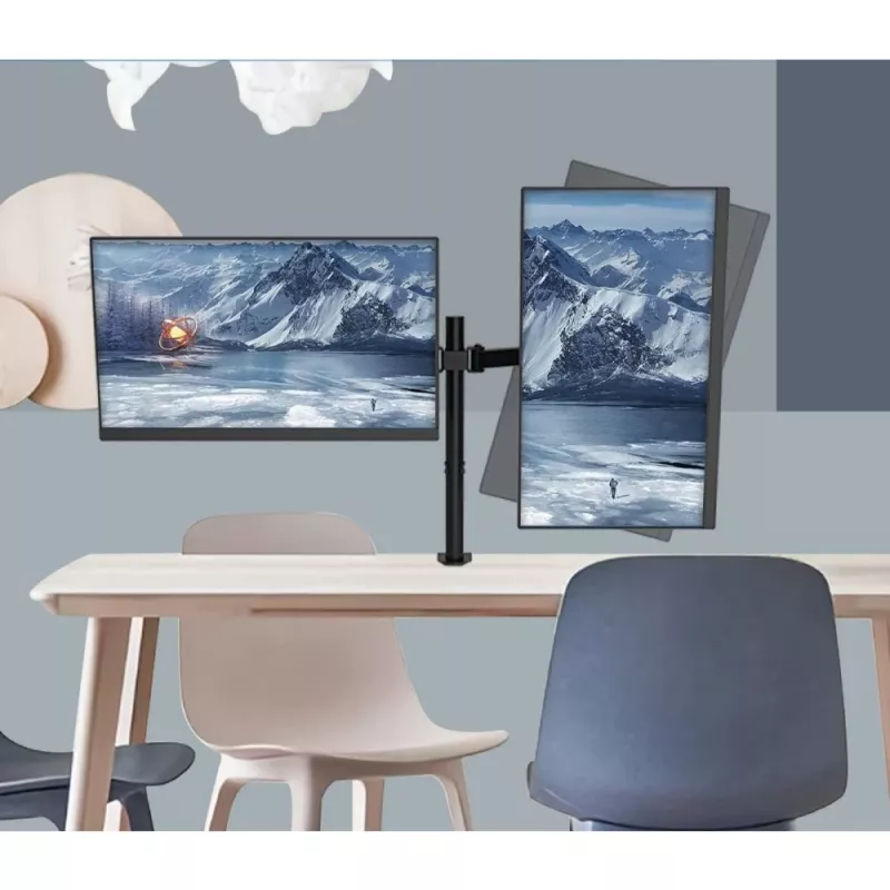 Stand da scrivania Techly per 2 monitor 13-27