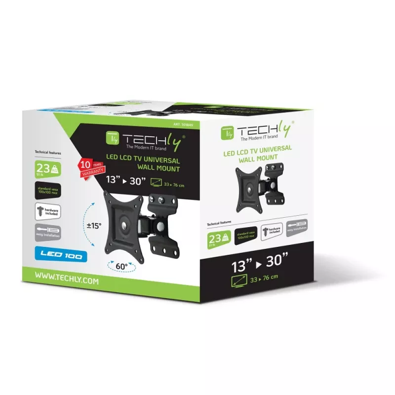Supporto a parete Techly per TV LED LCD 13-30