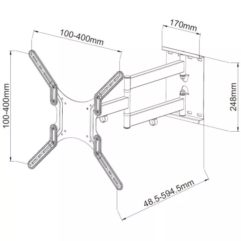 Supporto a parete universale Techly per TV LCD 23-55