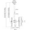 Supporto telescopico a soffitto universale Techly per TV LED LCD 32-55